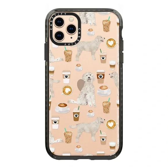 CASETIFY iPhone 11 Pro Max Case - Golden Doodle & Coffee